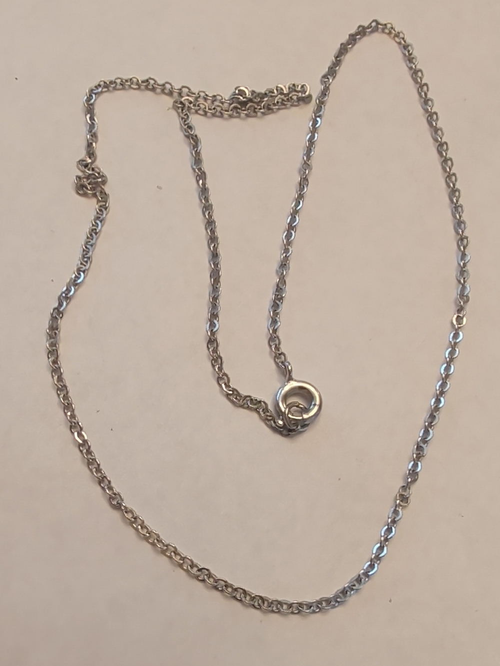 Sterling Silver Cable Chain Choker Necklace - Silver